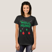Goed opgehangen - Grappige hangende kerstverlichti T-shirt (Voorkant volledig)