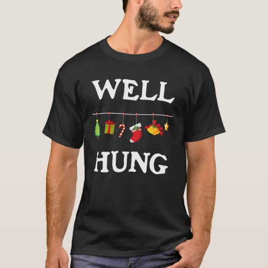Goed opgehangen grappige vuile kerst t-shirt (Voorkant)