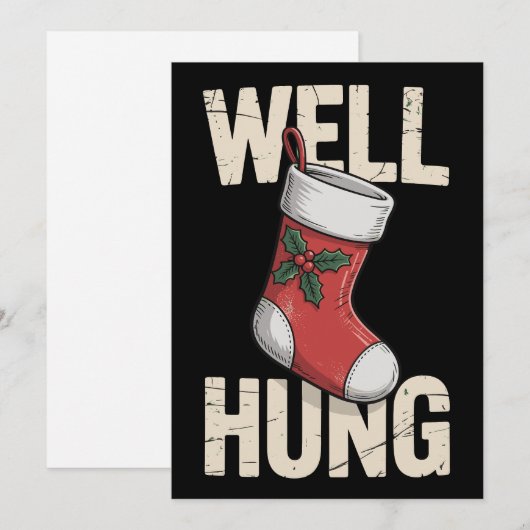 Goed Opgehangen Vuil Kerst Sok Kerstvakantie Xmas Feestdagenkaart (Voorkant / Achterkant)