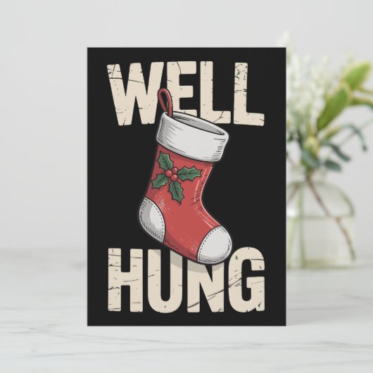 Goed Opgehangen Vuil Kerst Sok Kerstvakantie Xmas Feestdagenkaart (Staand voorkant)