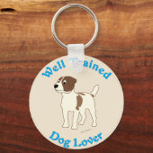 Goed opgeleid (Jack Russell Terrier) Sleutelhanger (Voorkant)
