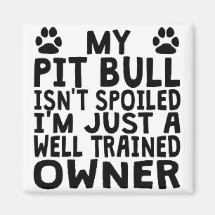 Goed opgeleide eigenaar Pit Bull Magneet