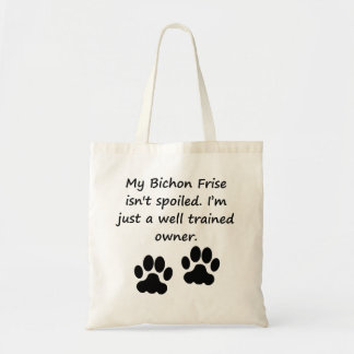 Goed opgeleide eigenaar van Bichon Frise Tote Bag