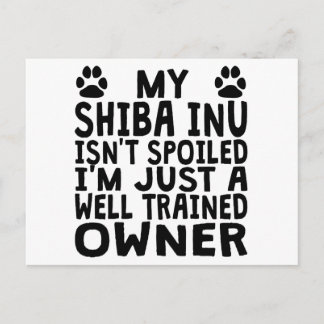 Goed opgeleide eigenaar van Shiba Inu Briefkaart