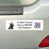 Goed opgeleide hond Bumpersticker - Rood (Op auto)