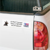 Goed opgeleide hond Bumpersticker - Rood (Op Truck)
