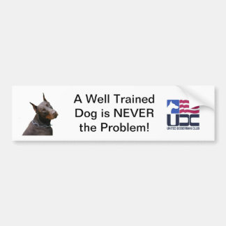 Goed opgeleide hond Bumpersticker - Rood