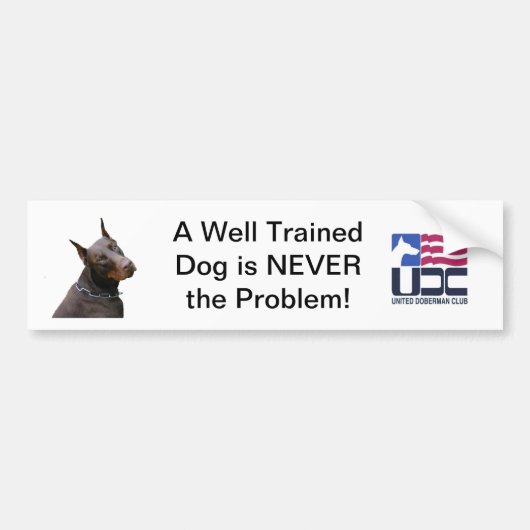 Goed opgeleide hond Bumpersticker - Rood (Voorkant)