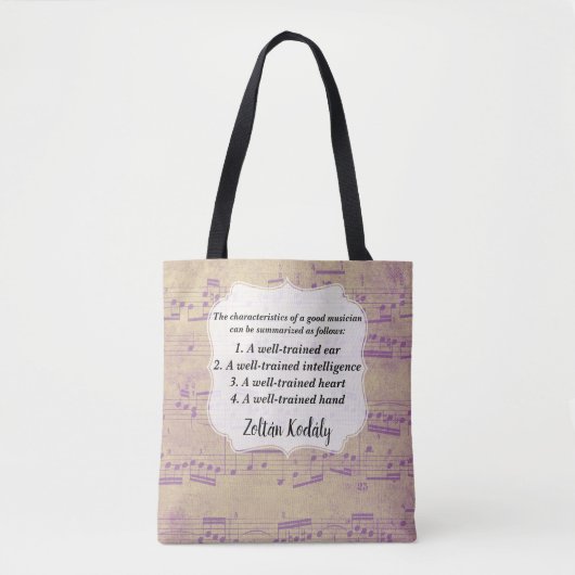 Goed opgeleide leerschool Kodály Tote Bag (Voorkant)