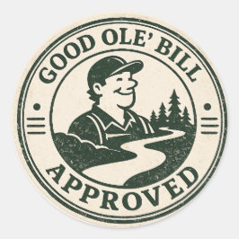 Goed Ouwe Bill Goedgekeurde Zegel Sticker