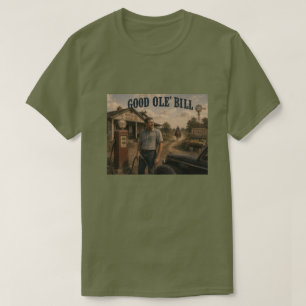 Goed Ouwe Bill Vintage Americana Benzinepomp T-shi T-shirt