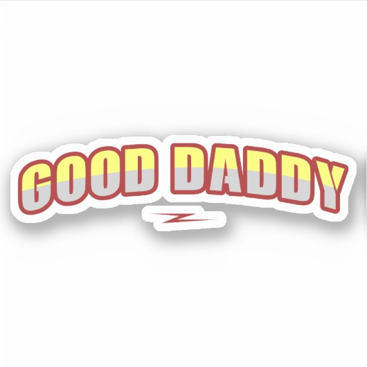 Goed pappa lettertype sticker (Voorkant)