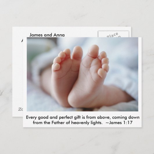 Goed & Perfect Cadeau ~ Zwangerschapsaankondiging Aankondigingskaart (Voorkant / Achterkant)