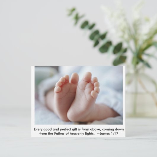 Goed & Perfect Cadeau ~ Zwangerschapsaankondiging Aankondigingskaart (Staand voorkant)