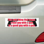 Goed pistool bumpersticker (Op auto)