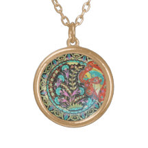 Goed plukvissymbool met botanisch handwerk