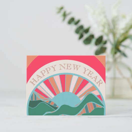 Goed positief nieuwjaar feestdagenkaart (Staand voorkant)