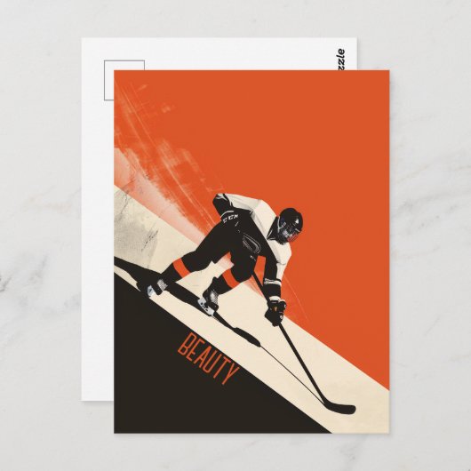 Goed presterende ijshockeyspeler briefkaart (Voorkant / Achterkant)