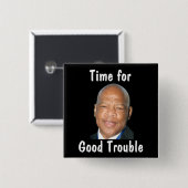 Goed probleembeleid vierkante button 5,1 cm (Voorkant /achterkant)