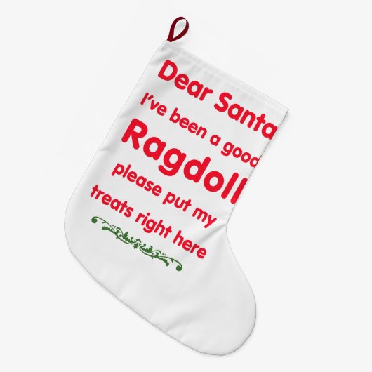 goed Ragdoll Grote Kerstsok (Voorkant (Hangend))