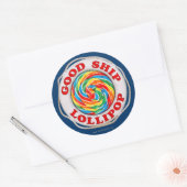 Goed schip Lollipop.. Ronde Sticker (Envelop)