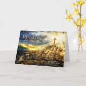 Goed Spiritueel Golden Cross Kaart (Gele Bloem)