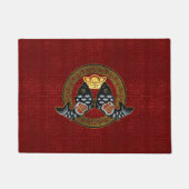 Goed symbool met Koi Fish en munt Deurmat (Voorkant)