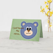 Goed Teddy Bear Kaart (Gele Bloem)