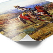 “Goed tempo maken” Westerse kunst van Ed Borein Foto Afdruk (Hoek)