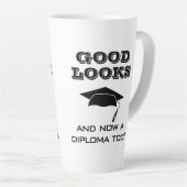 Goed uiterlijk en nu Diploma to Funny Afstuderen Latte Mok (Rechterhoek)