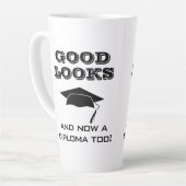 Goed uiterlijk en nu Diploma to Funny Afstuderen Latte Mok (Linkerhoek)