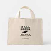 Goed uiterlijk en nu Diploma to Funny Afstuderen Mini Tote Bag (Achterkant)