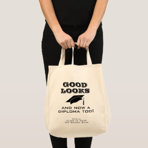 Goed uiterlijk en nu Diploma to Funny Afstuderen Tote Bag