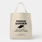 Goed uiterlijk en nu Diploma to Funny Afstuderen Tote Bag (Achterkant)
