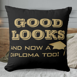 Goed uiterlijk en nu ook een diploma Te grappige a Kussen