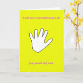 "Goed uitgevoerd Oh de Kaart, van Gelukwensen" Kaart (Gele Bloem)