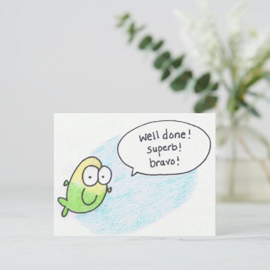 Goed uitgevoerd, Super, Bravo, het Briefkaart van (Staand voorkant)