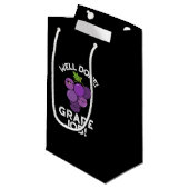 Goed uitgevoerde baan van druiven Positief fruitbo Klein Cadeauzakje (Voorkant Gekanteld)