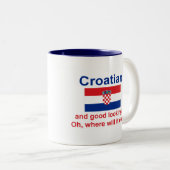 Goed uitziend Kroatisch Tweekleurige Koffiemok (Voorkant rechts)