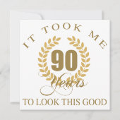 Goed uitziende 90e verjaardag kaart (Voorkant)