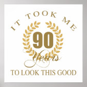 Goed uitziende 90e verjaardag poster (Voorkant)