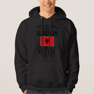 Goed uitziende Albanese vlag Albanese wortels Hoodie