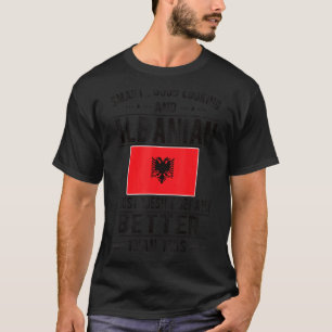Goed uitziende Albanese vlag Albanese wortels T-shirt