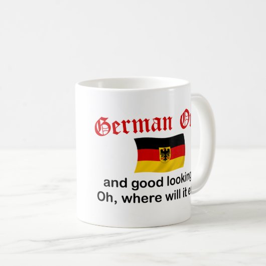 Goed uitziende Duitse Oma Koffiemok (Voorkant rechts)