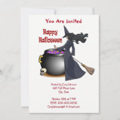 Goed uitziende heks en de ketel uitnodiging (Voorkant)