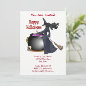 Goed uitziende heks en de ketel uitnodiging (Staand voorkant)