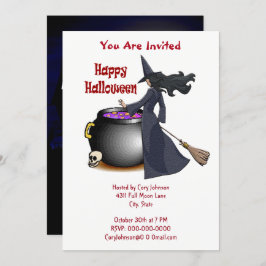 Goed uitziende heks en de ketel uitnodiging