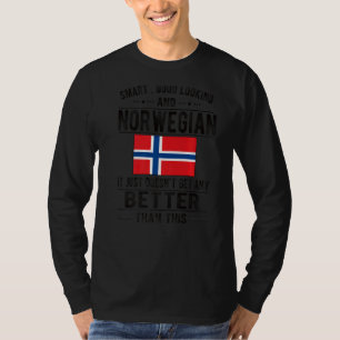 Goed uitziende Noorse vlag Noorse wortels T-shirt