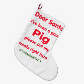 goed varken grote kerstsok (Voorkant (Hangend))