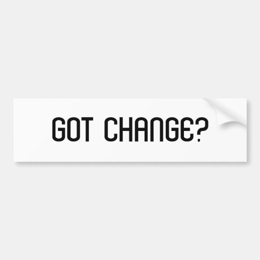 GOED VERANDEREN? BUMPERSTICKER (Voorkant)